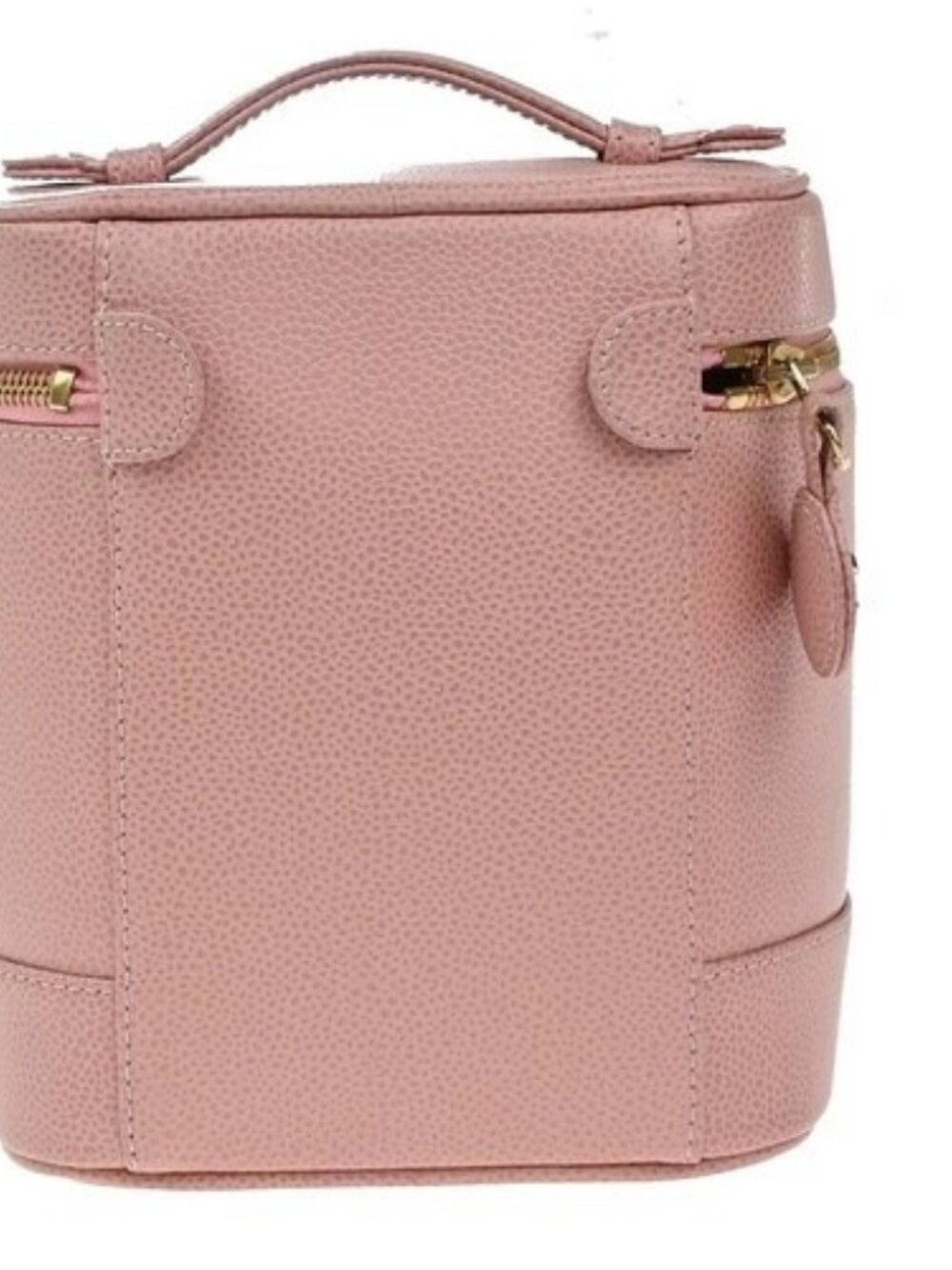 CHANEL CC Logo Cosmetic Vanity Hand Bag Grained Calfskin Leather Pink 674RP132 - Picture 3 of 16